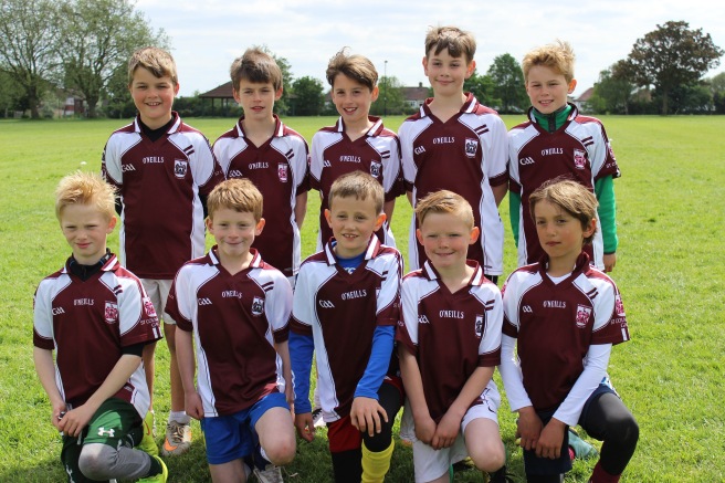 The St Colmcilles Under 10s who were in action in the London tournament this weekend. The team won all of their matches in the tournament.